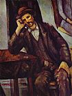 Paul Cezanne Man Smoking a Pipe painting